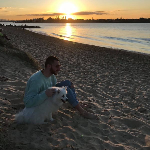TITLE: Travis Wettig living in the new normal at Horseshoe Beach, Newcastle. (IMAGE: Scarlett Hurst)
